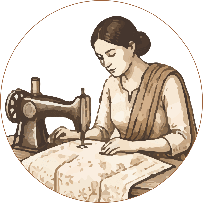 Fabric prepared and ready for stitching
