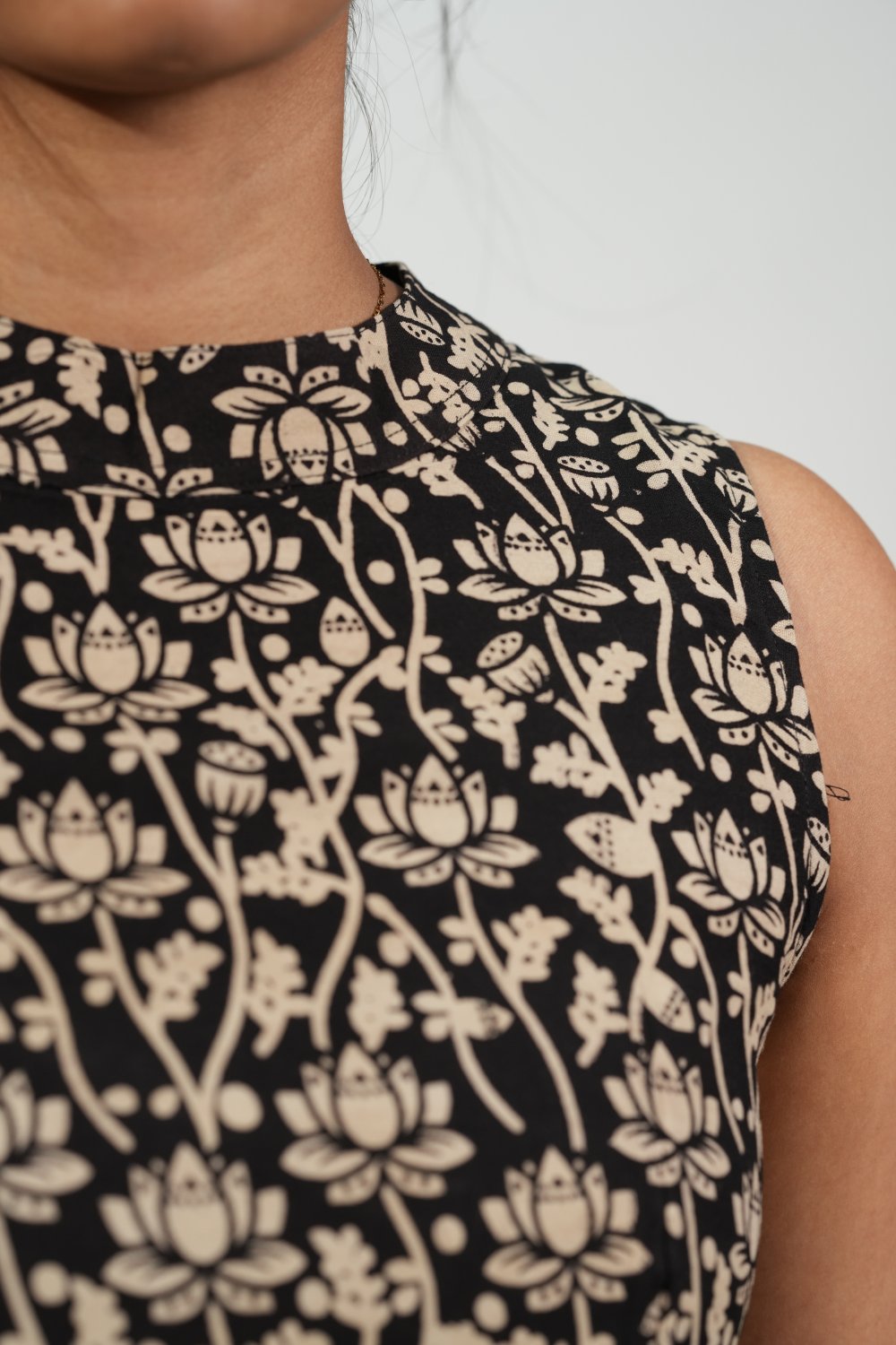 Halter Neck Tiered Dress (Floral)